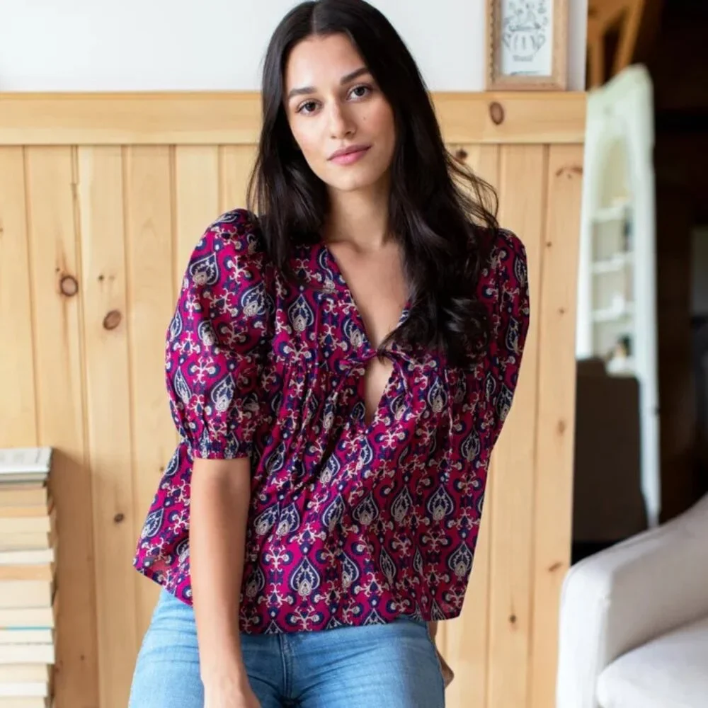 Emerson Fry Pink and Blue Blouse - Picture 3 of 3